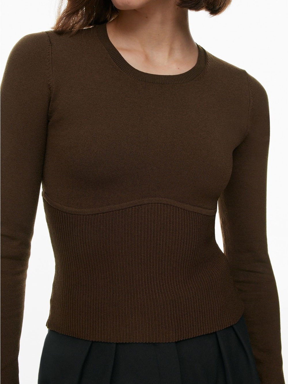 Aritzia sculpt knit longsleeve